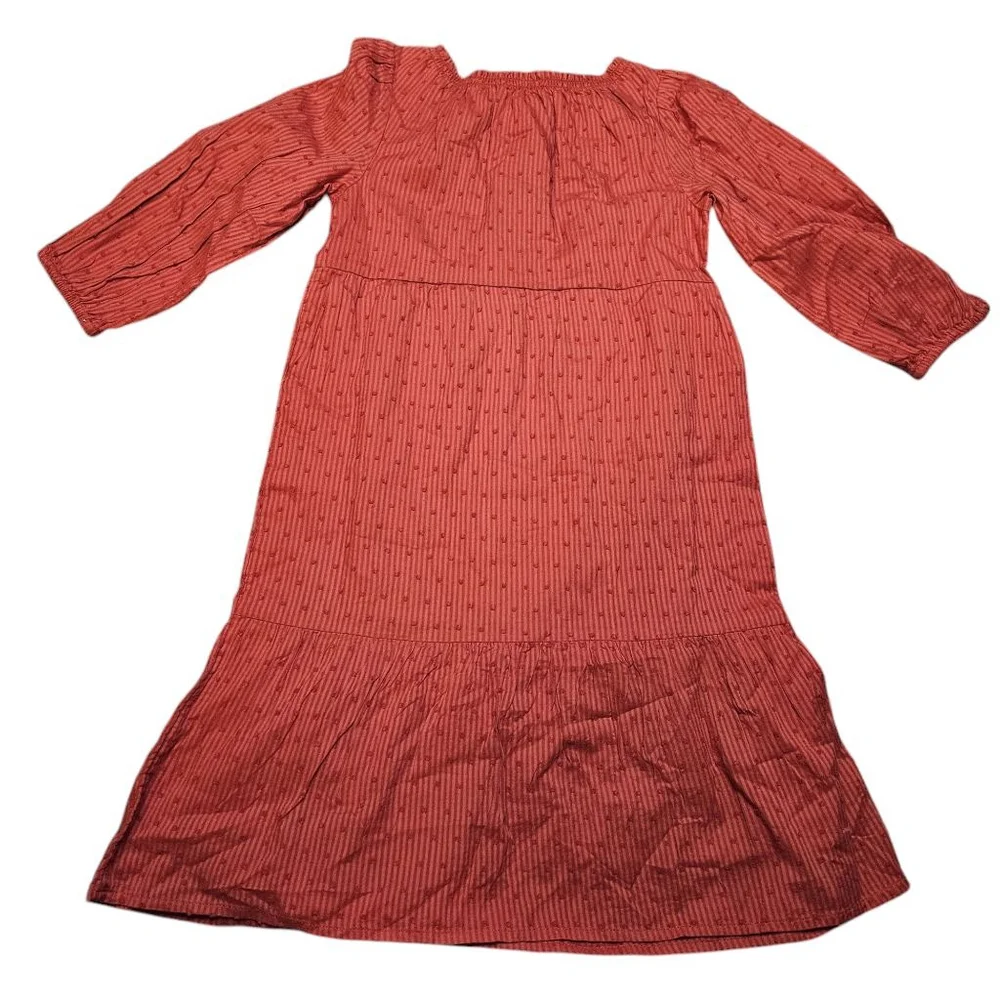 Old Navy XS 5 Burnt Orange Tiered Dress